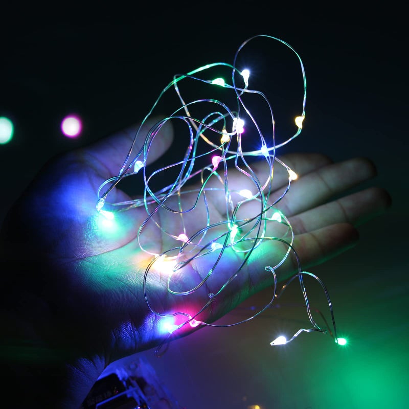 XINKAITE Waterproof LED String Lights - Fairy Starry Lights for Indoor & Outdoor DIY Decoration, Home Parties, Christmas Holiday (10FT/3Meters, Multicolor) - Image 4